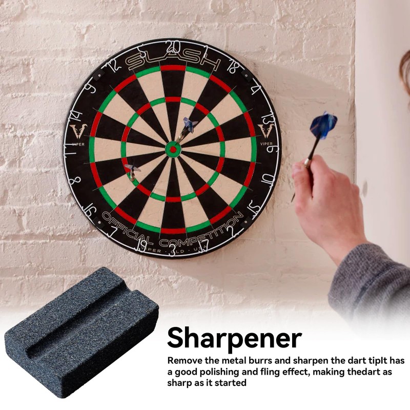 FEZTGVOFA 4 Pack Darts Sharpener, Darts V-Sharp Sharpening Stone, DartsS