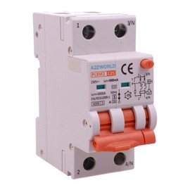 RCBO Selettivo Tipo A(S) 300mA 25A C25, 2P Veri 2 Moduli 6kA 230V Classe A Curva C, Interruttore Magnetotermico Differenziale con Doppia Leva e Diagnostica Visiva, Modello PL8M2