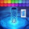 BGFHome Crystal Table Lamp RGB Color Changing Night Light,Romantic LED