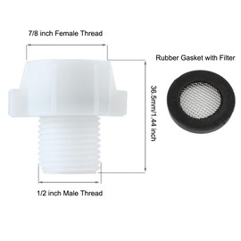 XINSENYUE 7/8'' Female Pipe Adapter to 1/2'' Male, 1/2" Female to 7/8" Male Hose Connector, Faucet Connector with Stainless Steel Filter, for Outdoor Faucet, Bidet, Toilet Fill Valve, Hose Dispenser