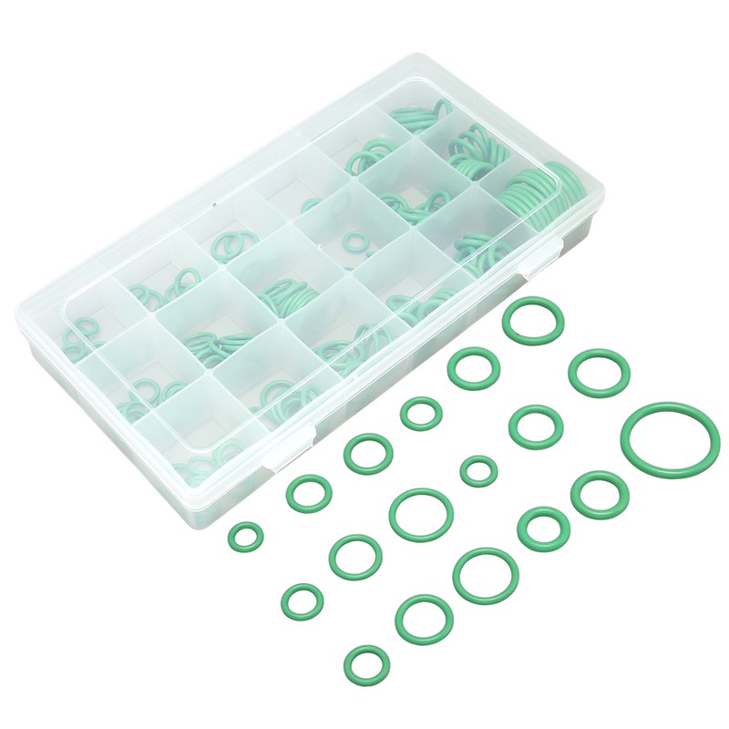 225pcs Car Air Conditioner Seal Ring Kit 18‑Compartment AC O