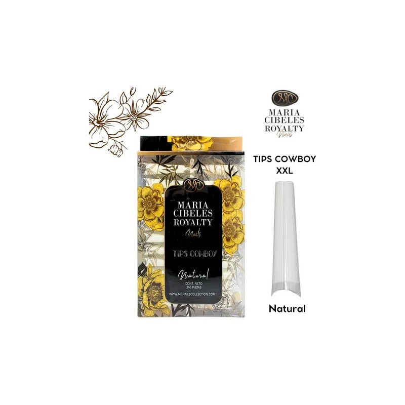 Tips Forma Cowboy 240 Piezas Natural. Maria Cibeles Royalty