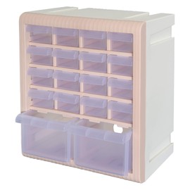 Aerkaa Teacher Toolbox with 18 Drawers for Classroom Parts,Light Pink