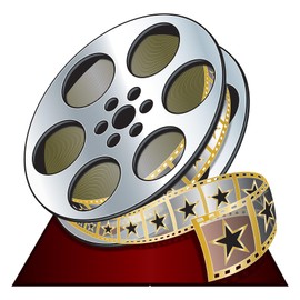 Beistle 3' 6" x 3' Cardboard Red Carpet Movie Reel Stand-Up, Hollywood Theme Prom Décor Awards Night Photo Booth Backdrop