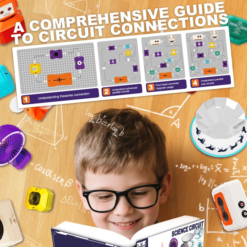 VATOS Science Circuit for Kids, 68PCS Electronics Exploration Kit with