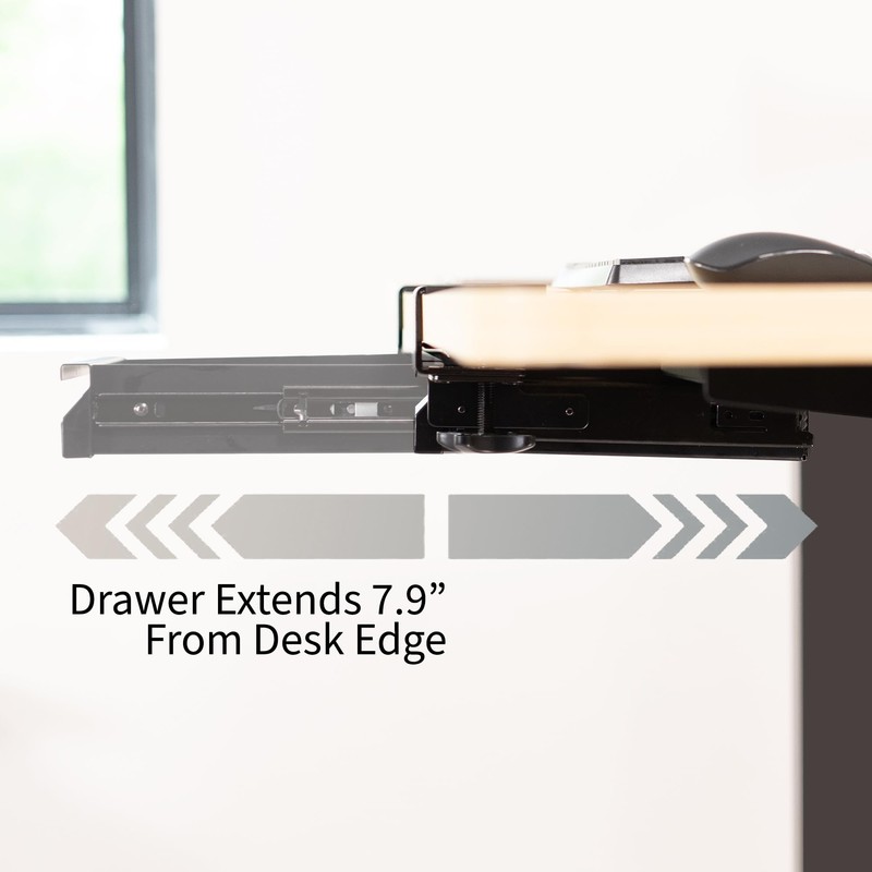 VIVO 16 inch Clamp-on Sliding Pull-out Under Table Drawer for