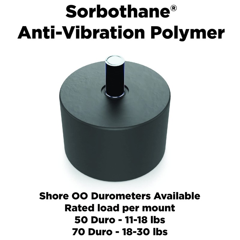 Isolate It!: Sorbothane Male/Female Vibration Stud Mount - 1/4-20 -