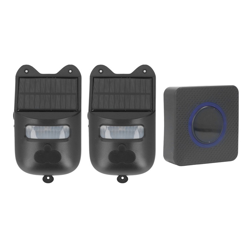 Infrared Sensor Doorbell Solar Driveway Alarm Strobe Light Outdoor Security