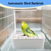 MUYG Automatic Bird Shower with Pump,Electric Bird Bath for Cage