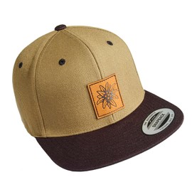 Baddery Outdoor Cap: Edelweiss (Leather Patch) – Cap Men & Women – Climbing Equipment Hiking Accessories, green-black