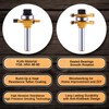 Tongue and Groove Router Bit Set (2 PCS) with 1/4
