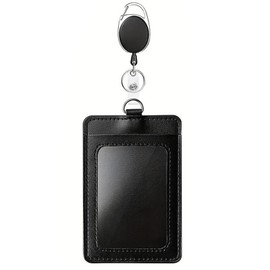 Komorebi piercing ID Card Case, Employee ID Card Case, Telescopic Reel, Pass Case, Commuter Passes, Name Holder, For Both Sides, ID Card Holder, Clip Included, Coin Purse, IC Card Case, Vertical,
