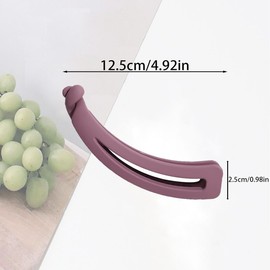 Banana Hair Clips Large Banana Hair Clips Strong Ponytail Clips Anti-slip Banana Clips Anti-slip Strong Styling Matte Banana Claw Clips, Women's Girls Hair Clips Accessories Coarse and Thin Hair Accessories 4pcs Black Pink Flesh Brown