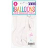 Hello Baby White Latex Balloons (30cm) Pack of 5 -
