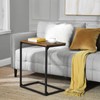 VASAGLE C Shape End Table, Small Coffee Table for Couch