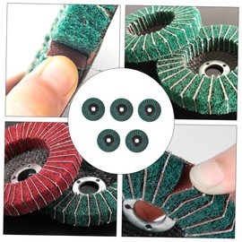 LALAFINA 5pcs Green Sanding Impeller Cleaning Pads Angle Scouring Wheel for Polishing Finishing Toughness for Crevice Cleaning Removal
