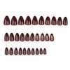 Red False Nails, Almond Christmas Press On Nails, 24Pcs Fake