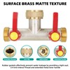 DINGBAI Garden Hose Splitter,2-Way Heavy Duty Brass 3/4-Inch Hose Fitting