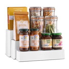 YouCopia ShelfSteps Cabinet & Pantry Organizer, 3-Tier, White