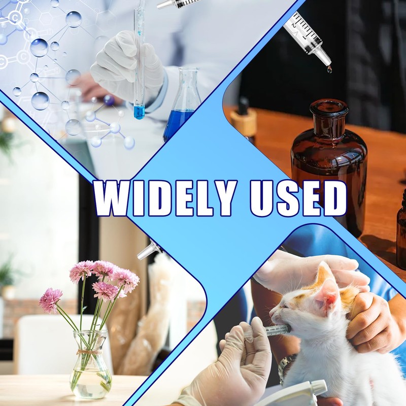 50Pcs 5ml Syringes With Caps for Refilling and Measuring Liquids,