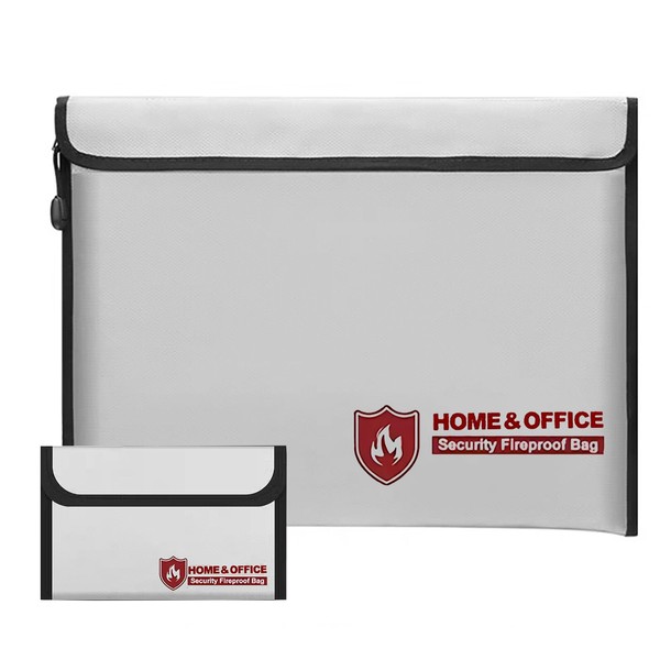Fireproof Bag Document Bag, Set of 2 Fireproof Bag Case