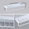 AJINGELA Wall Mounted Floating Metal Storage Shelf, White Bathroom Shelves,