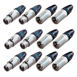 Neutrik 6 NC3MXX & 6 NC3FXX 3 Pin Male & Female XLR Cable Mic Connector c