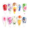 10 Stickers Flower Rose Sunflower Nail Foil Spring Nail Decor