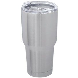 Thirsty Rhino Truk, 30 oz Stainless Steel Tumbler with Splash Proof Lid, Double Wall Vacuum Insulated, Silver