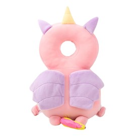 MR. GADGETS Mochila Protectora de Cabeza para Bebé, Cojín Ajustable Antigolpes, Almohadilla Amortiguadora Suave para Niños, Seguridad Infantil, Protección y Autonomia Total, Liviano (Unicornio Rosa)