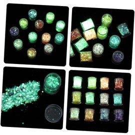WOONEKY Glow Dark Glitter Sequins for Face Body Nail Art Lightweight Makeup Supplies for Festivals Parties Special Occasions