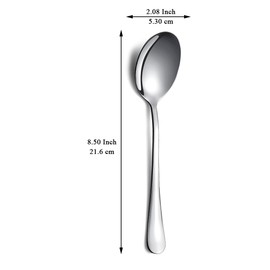 Serving Spoons Pack of 4, Kyraton Large Solid Serving Spoons for Buffet, Stainless Steel Sering Utensils Set for Parties, Gift for Wife, Mother, Chrismas