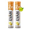 EVÄM Zinc Plus Vitamin C Effervescent Tablets, Lemon Flavour, 2