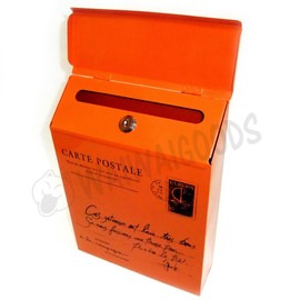 WAIWAIGOODS Multi-Purpose Mail Box with Lock, Postcard Style Postbox, Antique Style Mail Post (White)