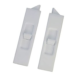 2-5/8" White Tilt Latch Set - 1/4" Nose - 3/16" Snap Style