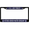 U.S. Air Force Retired Senior Master Sergeant Black License Plate