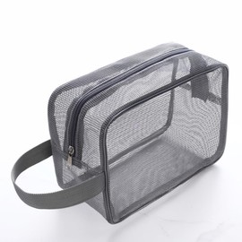 Pool Bag, Hot Spring Bag, Mesh Bag, Bathing Bag, Bath, Public Bath, Travel, Beach Equipment, For Hot Springs (Gray, S)