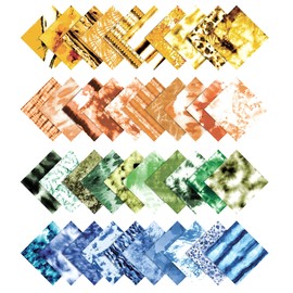 Soimoi 40Pcs Tie Dye Print Precut Fabrics Strips Roll Up 1.5x42inches Cotton Jelly Rolls for Quilting - Multicolor