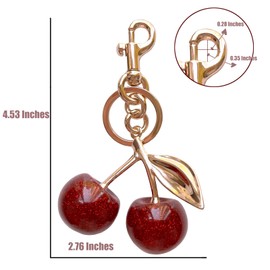 YOYBSPVN Cherry Bag Charm Handbags Purse Charms Cute Keychains For Women Car Keychain Accessories
