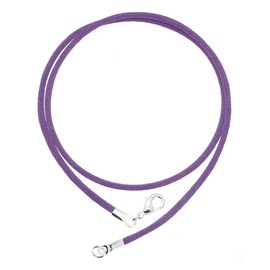 Glam Cords 2mm Satin Silk Cord Necklace Chain for Pendant with Durable Silver Clasp - 16" 18" 20" for Men and Women (16 Inch, Rose Purple)