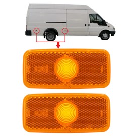 BIAREN 2x Side Marker Light Lamp Lens For Ford Transit Jumbo Mk6 Mk7 2000-2013 1671689 VYC155034AC