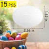 15 Pcs White Wooden Eggs Easter Egg, Life Size Plain