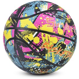 Sinarius Basketball Size 7 with Pump, Outdoor Training Basketball for Children Adults