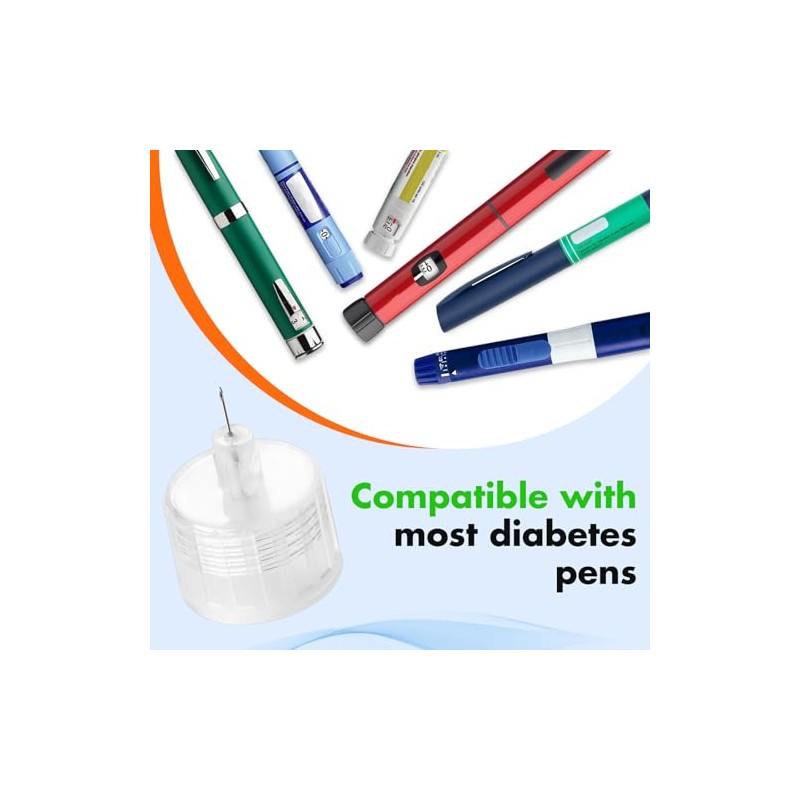Pen Tips 31G x 4mm(5/32") Universal Fit, Sterile，Ultra-Thin Wall Technology.