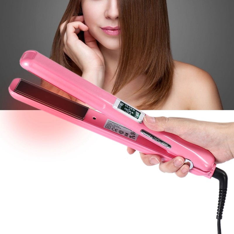 Ultrasonic Infrared Hair Straightener Cold Wave Hair Straighten Curling Iron