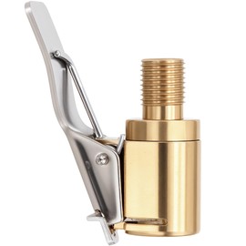 MEAJOO 1 Pack Brass Locking Tire Air Chuck – Lock-On Tire Inflator Adapter for Air Compressor, No-Leak Twist to Lock Design, Fits Standard Tire Valves