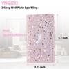 YNQIZKI Pink Glitter Light Switch Cover - Sparkling Wall Plate