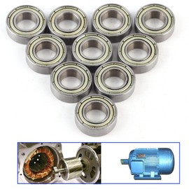 Eujgoov 10Pcs Bearings, 688ZZ Bearing Steel Double Shielded Bearing 8x16x5mm Mini roulement a bille Sealed Shielded Miniature Deep Groove Bearings