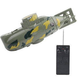 Mini Simulation Military Remote Control 6 Channel Submarine Toy Model (Green)