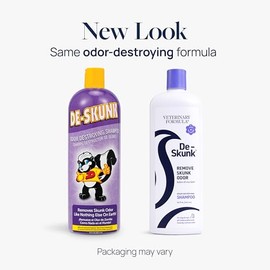 De-Skunk Champú destruyendo olores - Formulado con los desgrasadores más potentes del Mundo para Quitar el Olor, garantizado - Solo champú Necesitas, Mantener a Mano para emergencias (32 oz.)